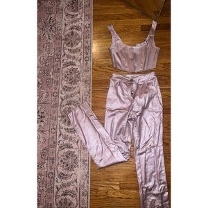 NA-KD purple metallic set worn once excellent condition